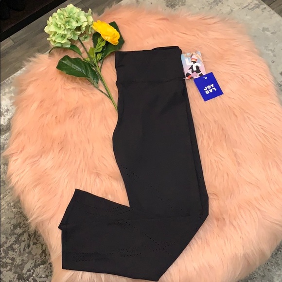 JoyLab Pants - New! Joy Lab Laser Cut Leggings Black Sz Large